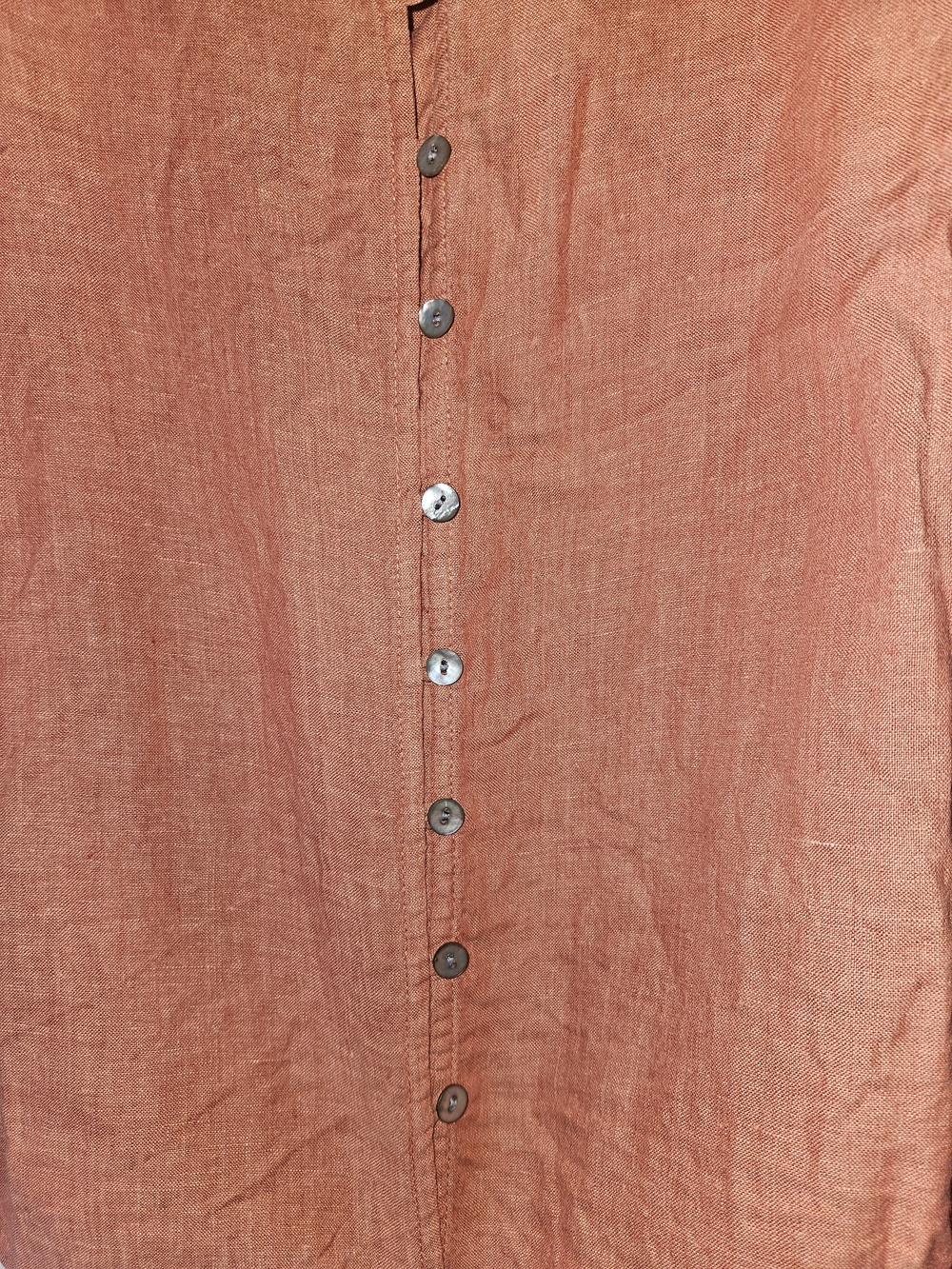 J. Jill Rust Button-Front Linen Top - Picture 7 of 7
